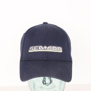90s Sea Doo Spell Out Snapback Hat Cap Navy Blue